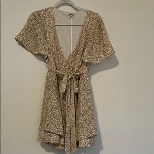 Floral Wrap Dress with Tie Waist